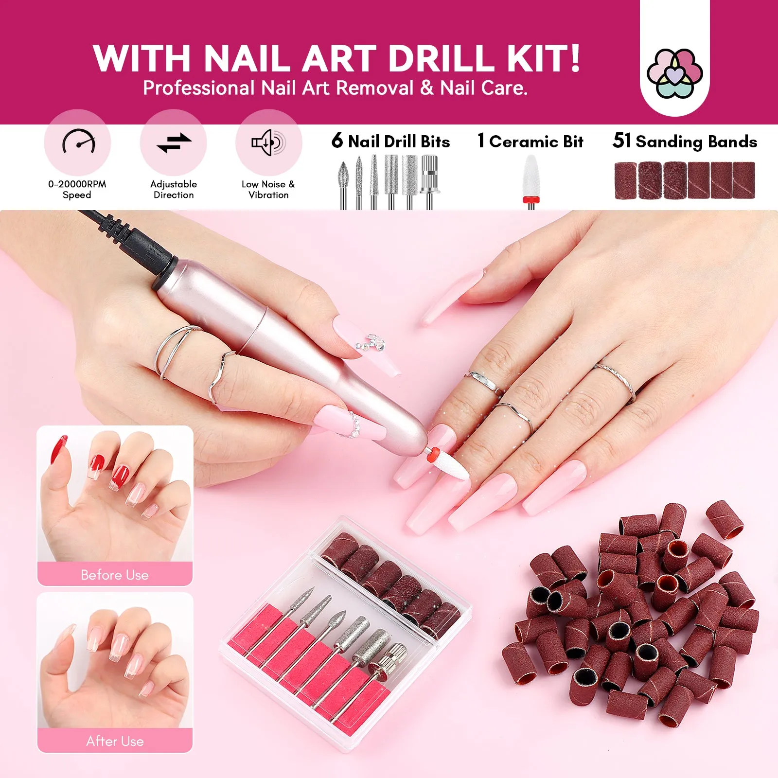 10ml Builder Nail Gel Kit with Nail Drill