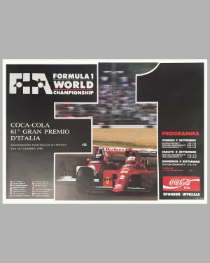 1990 Coca-Cola Grand Prix of Italy official event poster