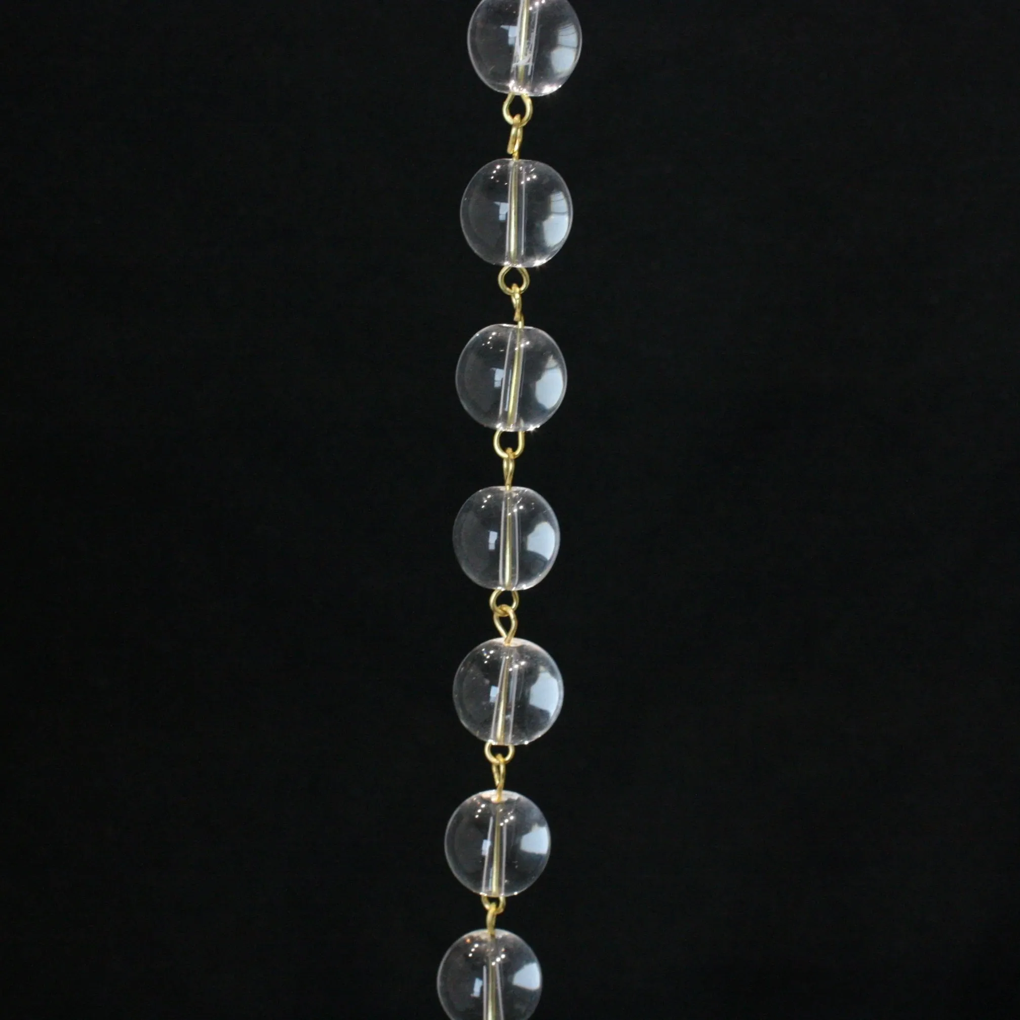 39" Clear Uniform Smooth Round Bead Chain