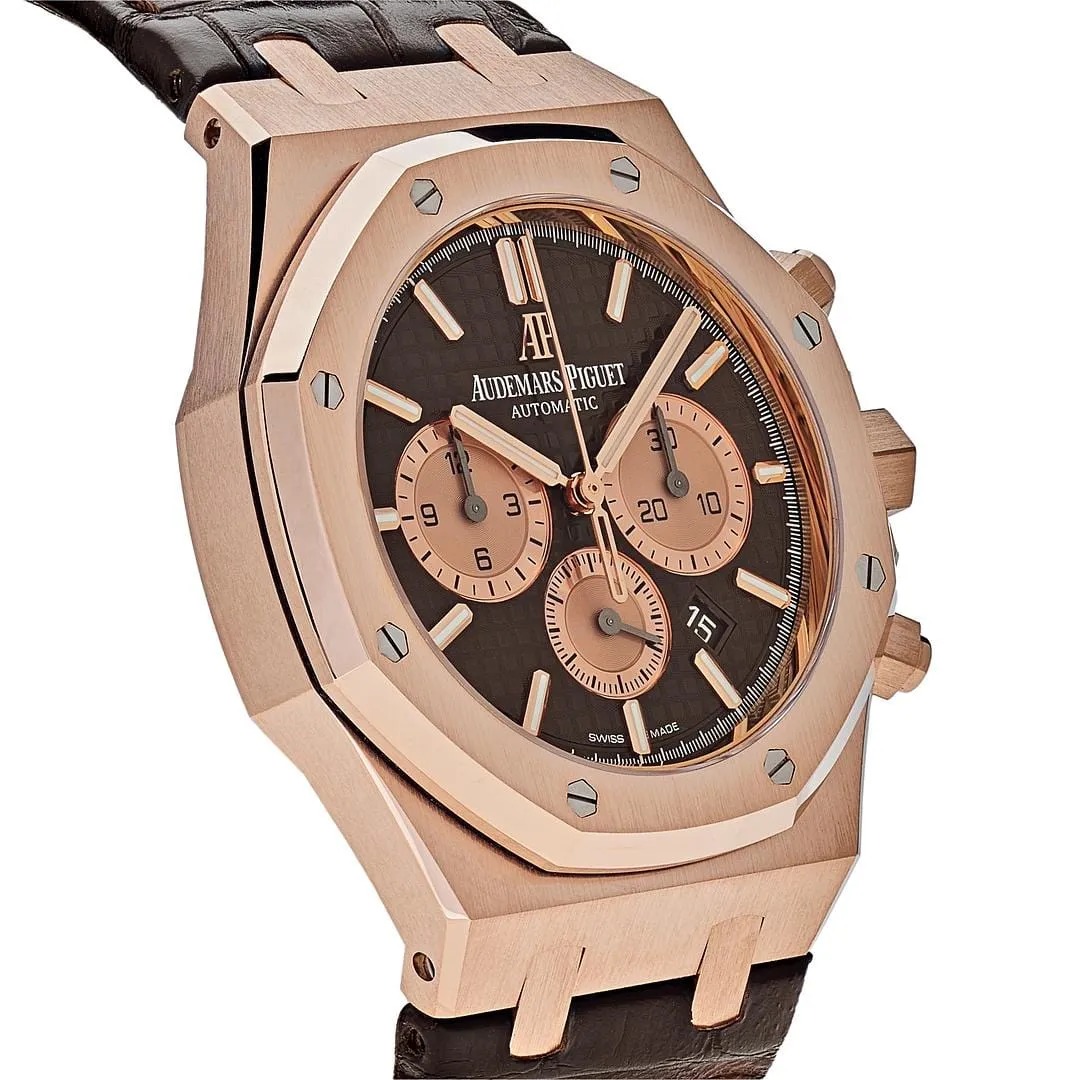 Audemars Piguet Royal Oak 26331OR.OO.D821CR.01 Selfwinding Chronograph Rose Gold Brown Dial (2020)