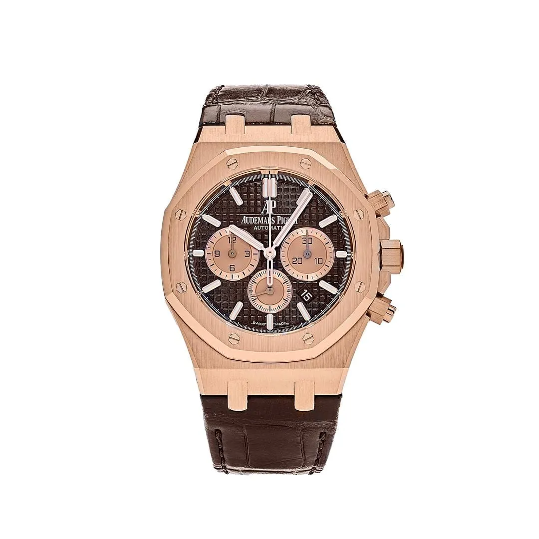 Audemars Piguet Royal Oak 26331OR.OO.D821CR.01 Selfwinding Chronograph Rose Gold Brown Dial (2020)