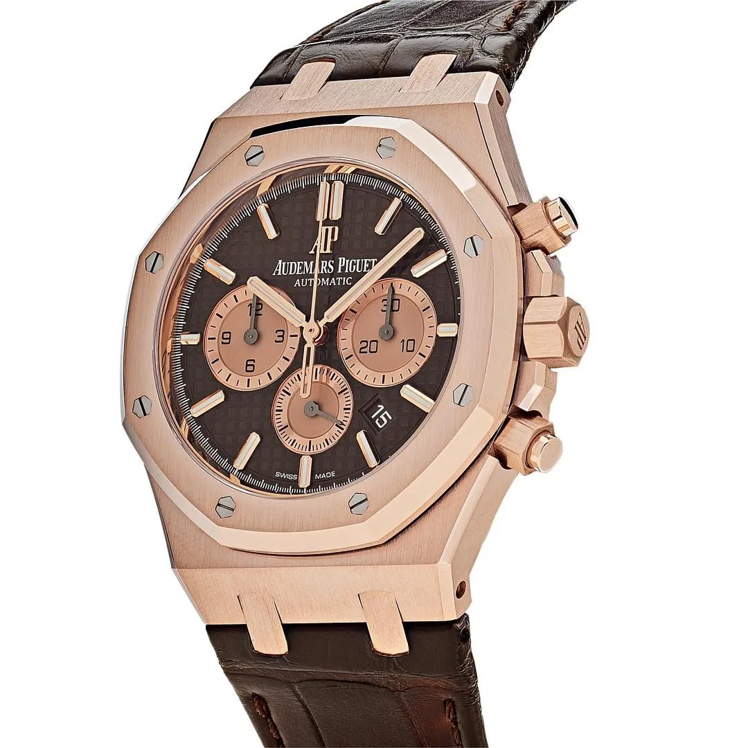 Audemars Piguet Royal Oak 26331OR.OO.D821CR.01 Selfwinding Chronograph Rose Gold Brown Dial (2020)