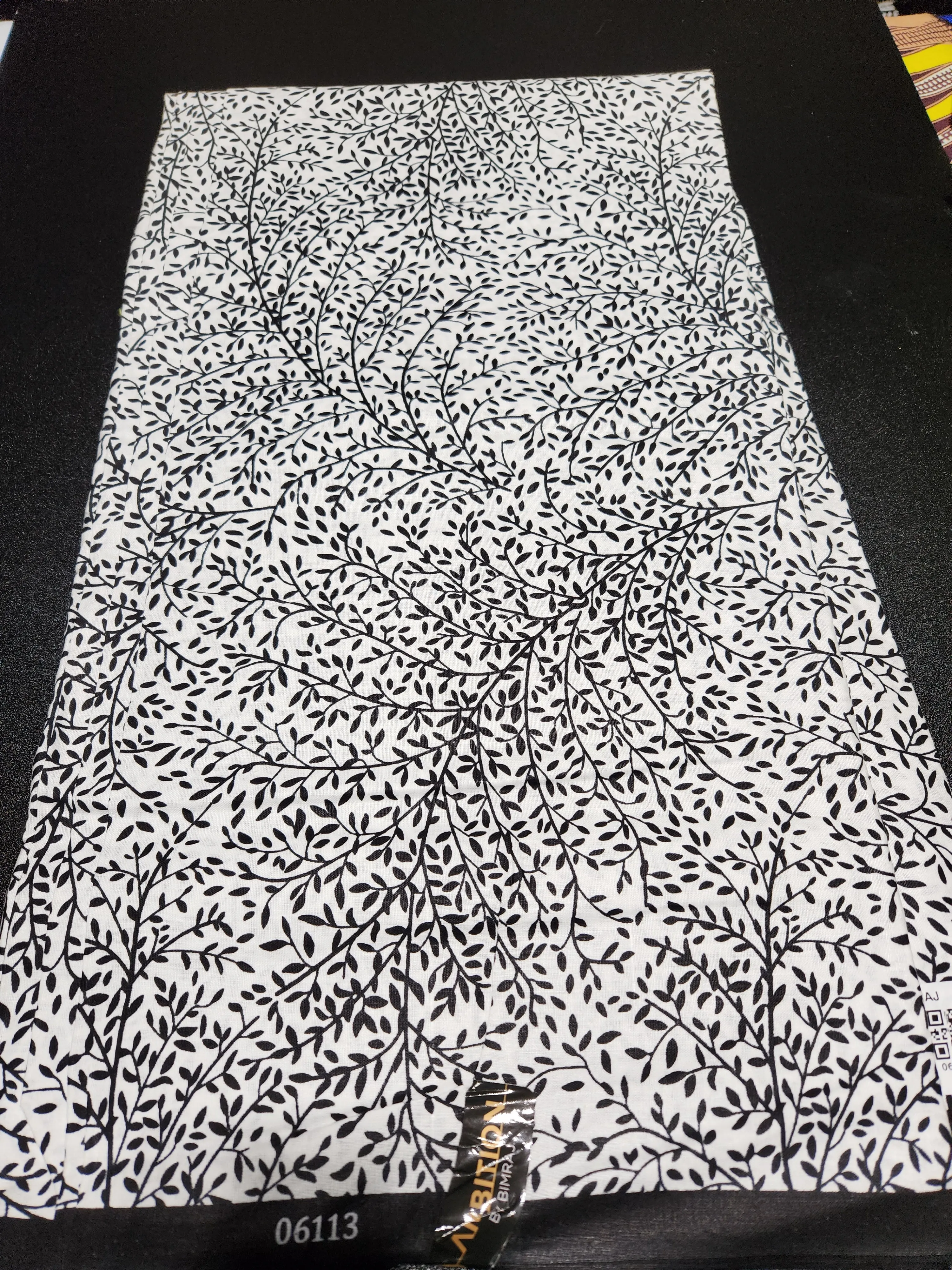 Black and White Ankara Print Fabric