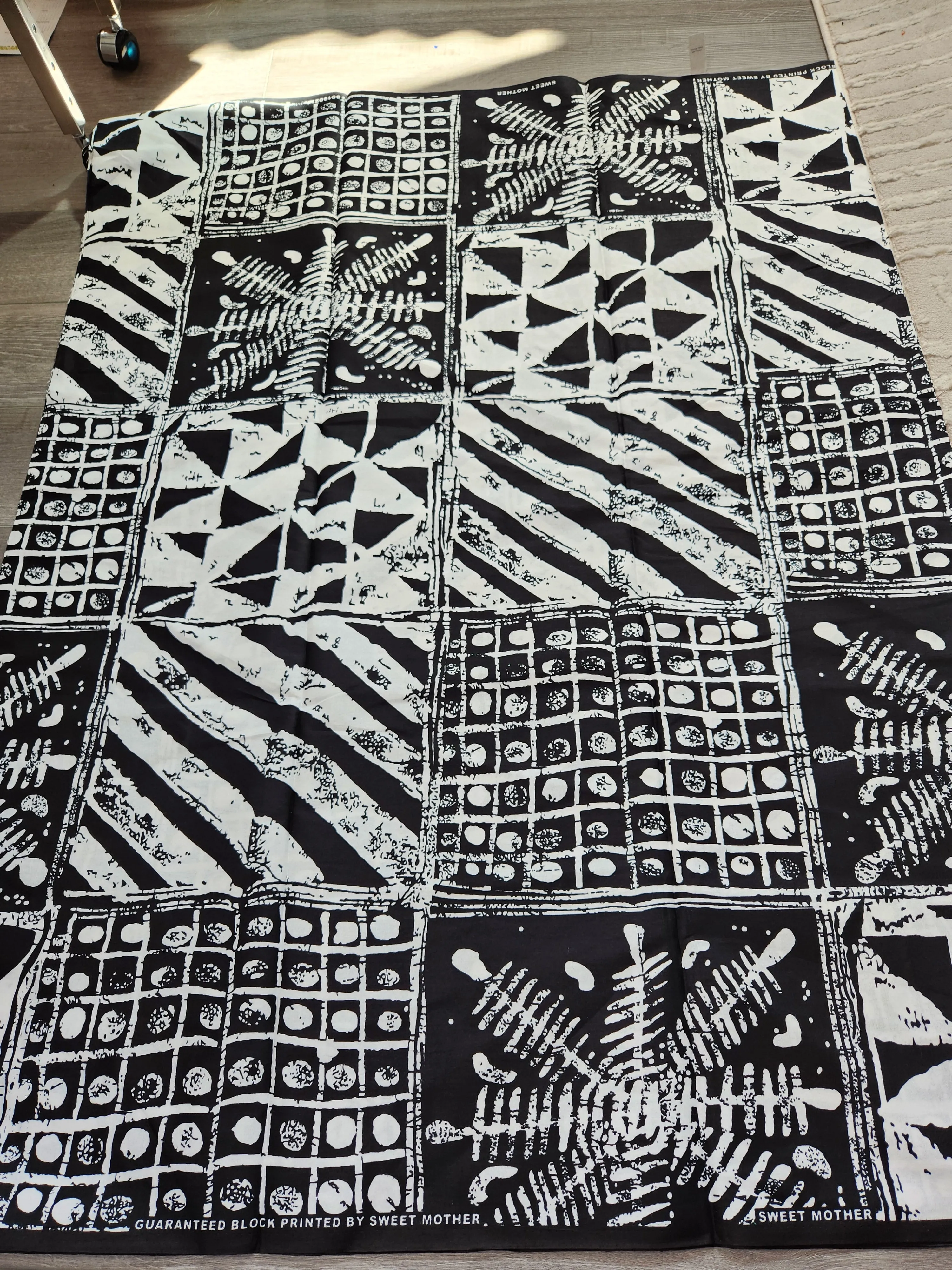 Black and White Monochrome Patchwork, Black and White Ankara Fabric