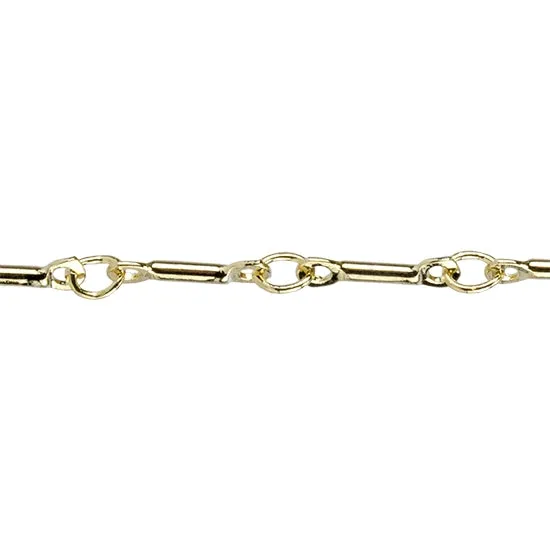 Brass Plate Chain - Bar 0.90mm - By the Foot