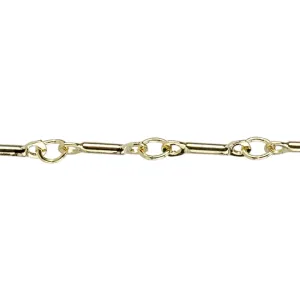 Brass Plate Chain - Bar 0.90mm - By the Foot