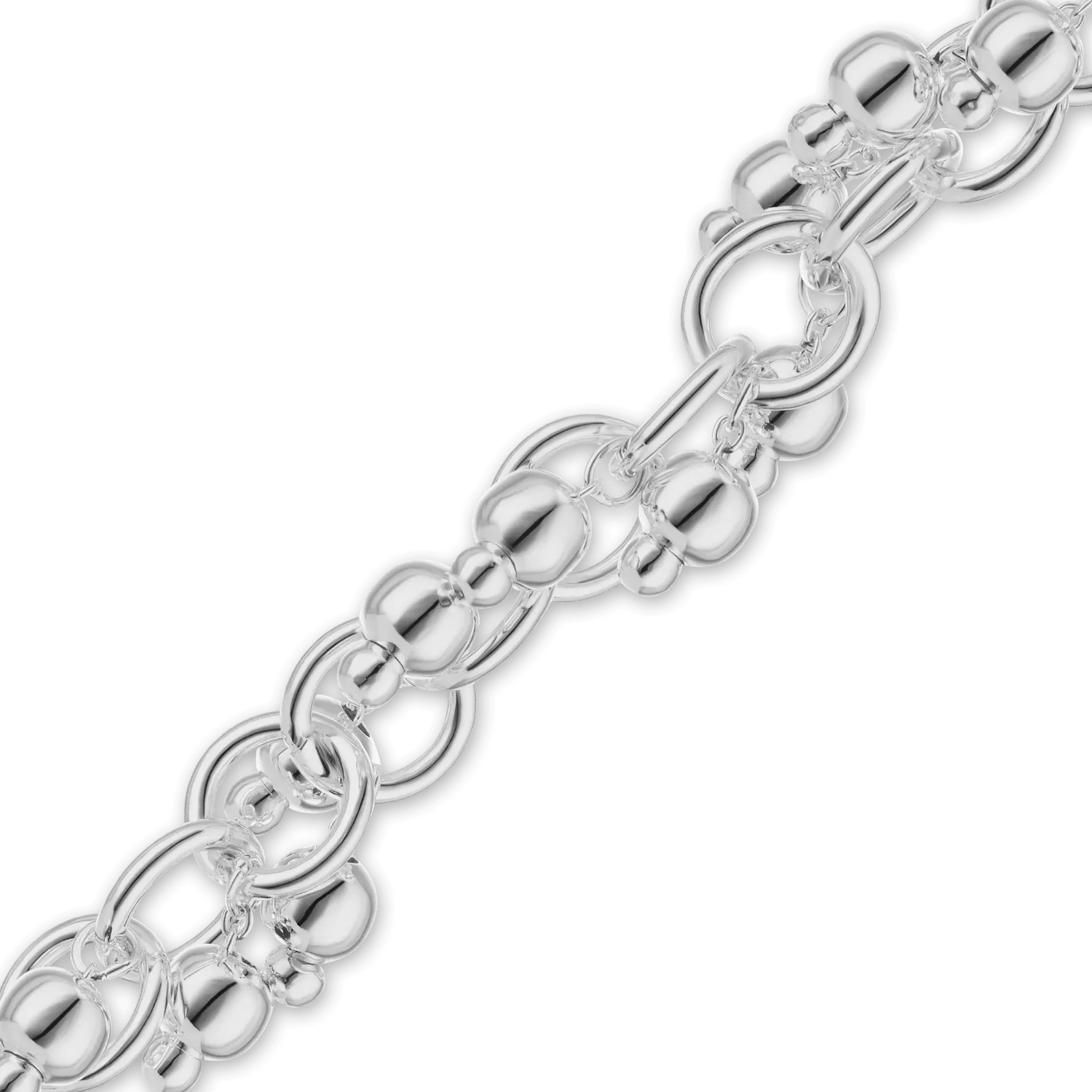 Bulk / Spooled Handmade Fancy Ring Ring Chain in Sterling Silver (6.70 mm)