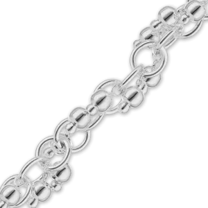 Bulk / Spooled Handmade Fancy Ring Ring Chain in Sterling Silver (6.70 mm)