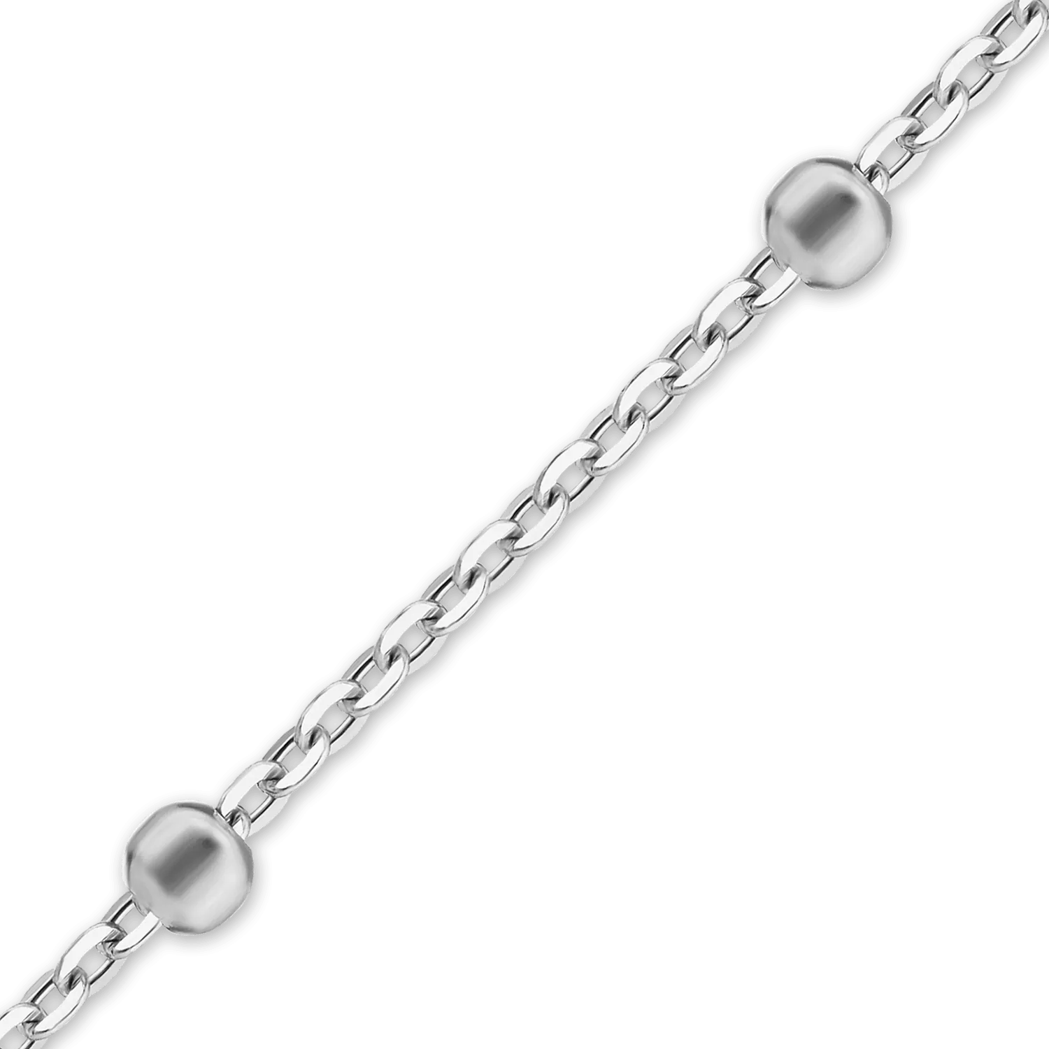 Bulk / Spooled Rolo Stud (Satellite) Chain in Sterling Silver (1.30 mm)