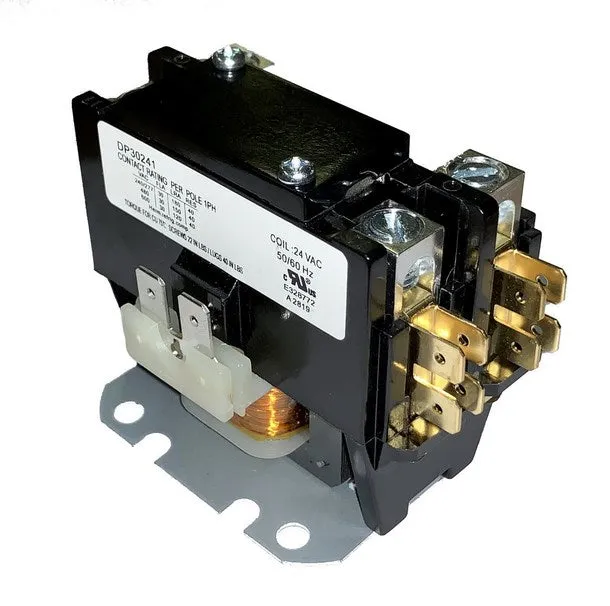 Contactor, 1.5 Pole, 24V, 30FLA, 40A RES, DP30241