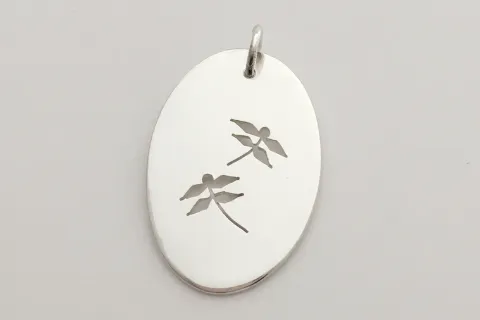 Dancing Dragonflies: Sterling Silver Pendant