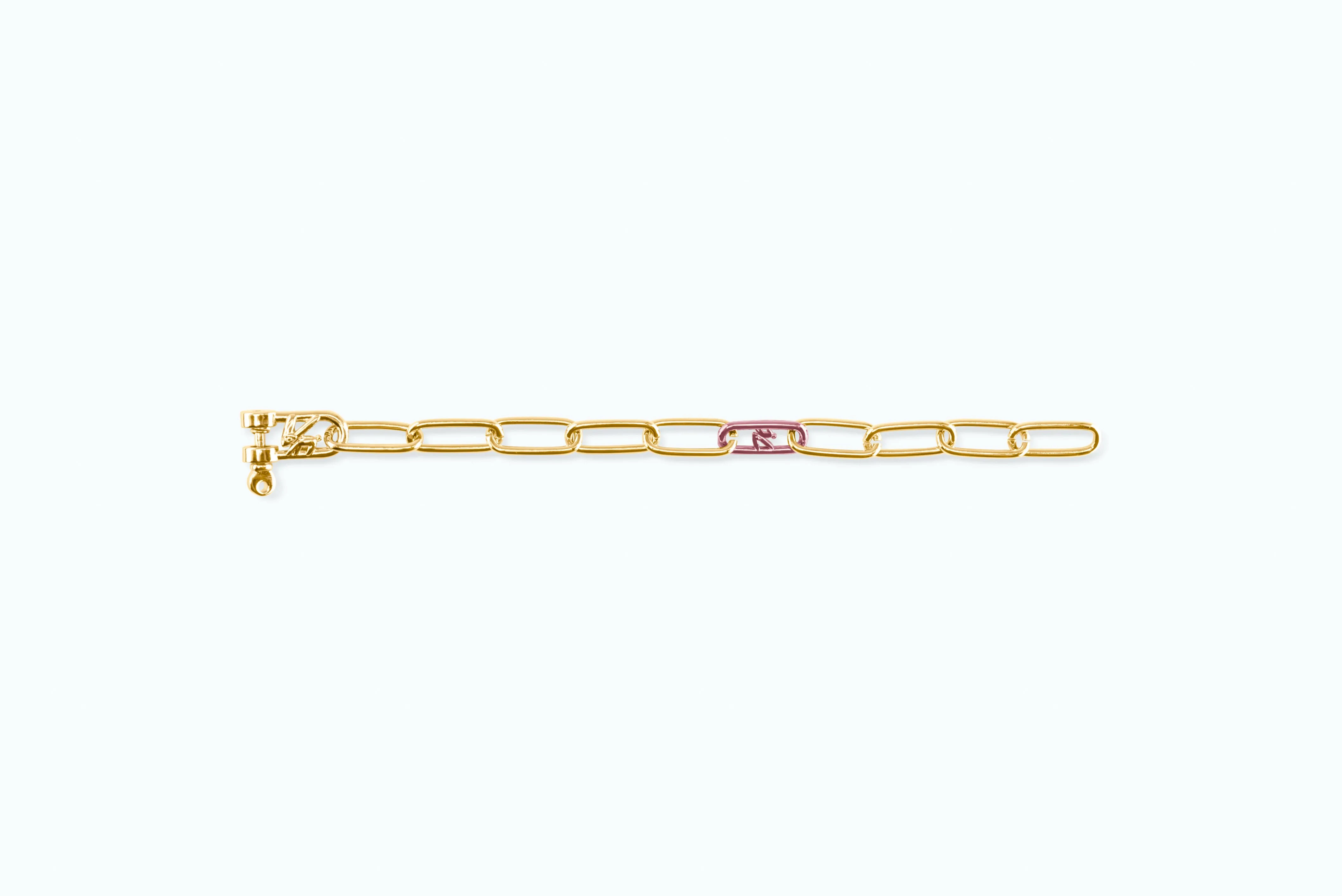 Electro Signature Chain Bracelet Gold Light Lavender