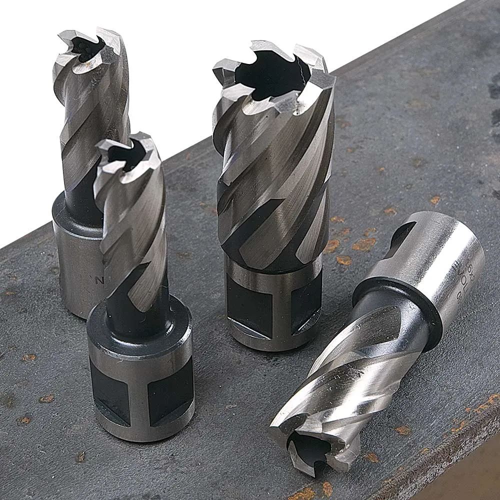 Evolution 6pc 1 In. Depth Annular HSS Mag Drill Cutter Set 9/16 To 1 Inch With 3/4 Inch Weldon Shank