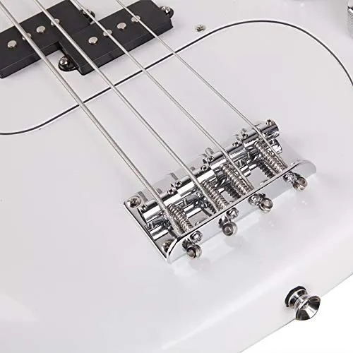 Exquisite Burning Fire Style Electric Bass Guitar White - Beginner Kits, Stylish Bass Guitar, Premium Quality & Affordable Musical Instrument