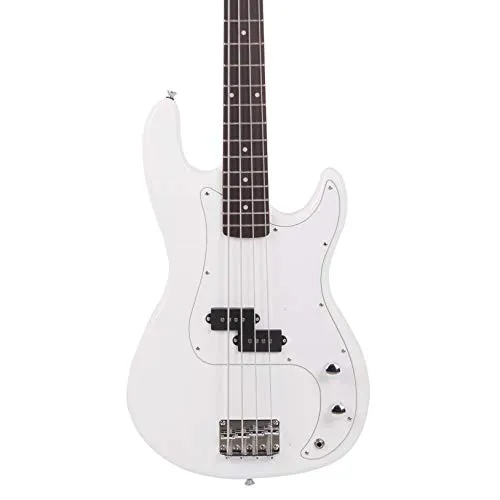 Exquisite Burning Fire Style Electric Bass Guitar White - Beginner Kits, Stylish Bass Guitar, Premium Quality & Affordable Musical Instrument