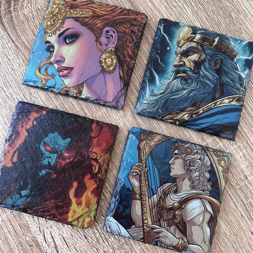 Greek Gods Slate Coasters - Hera