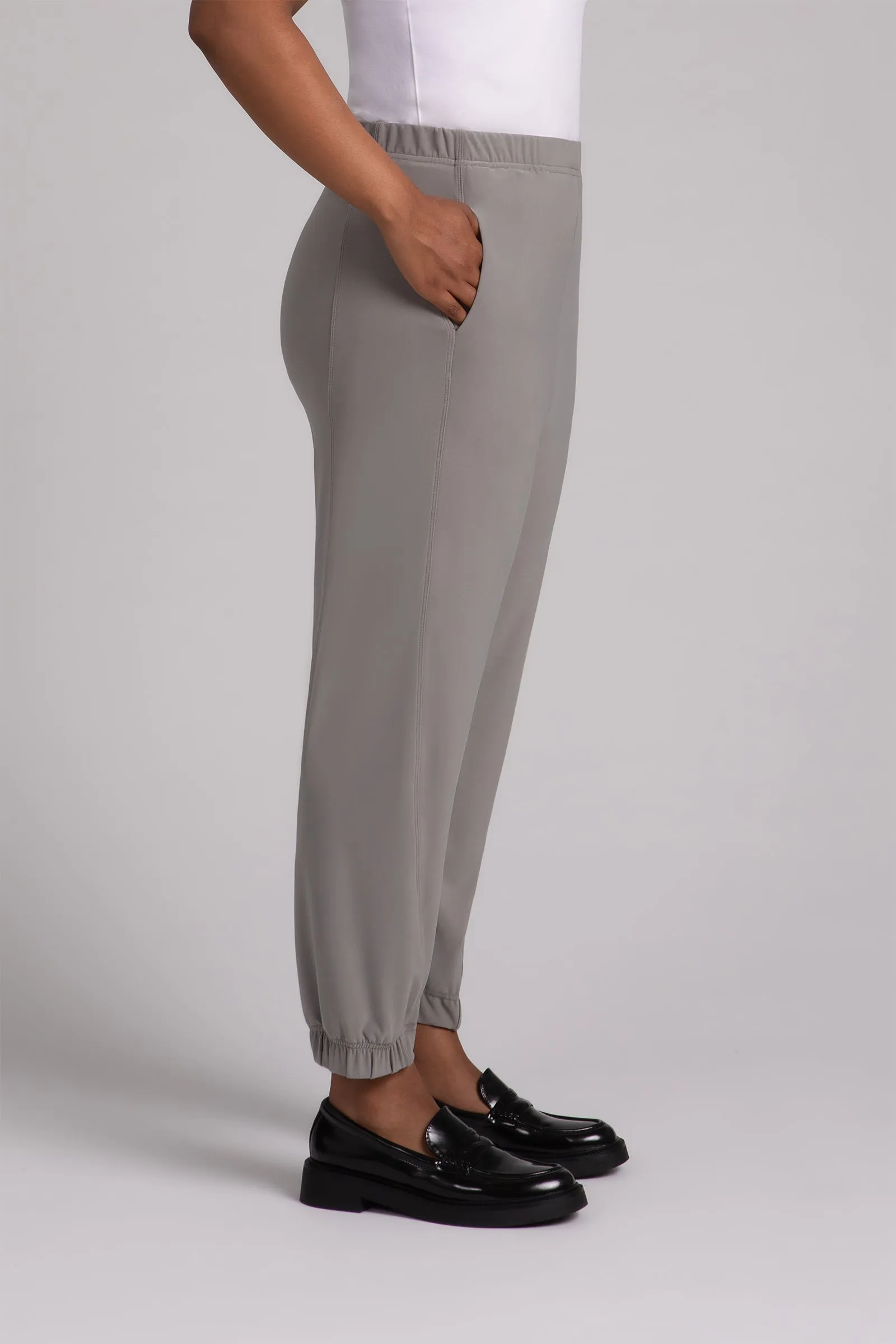 Half Cuff Jogger Pant | Taupe