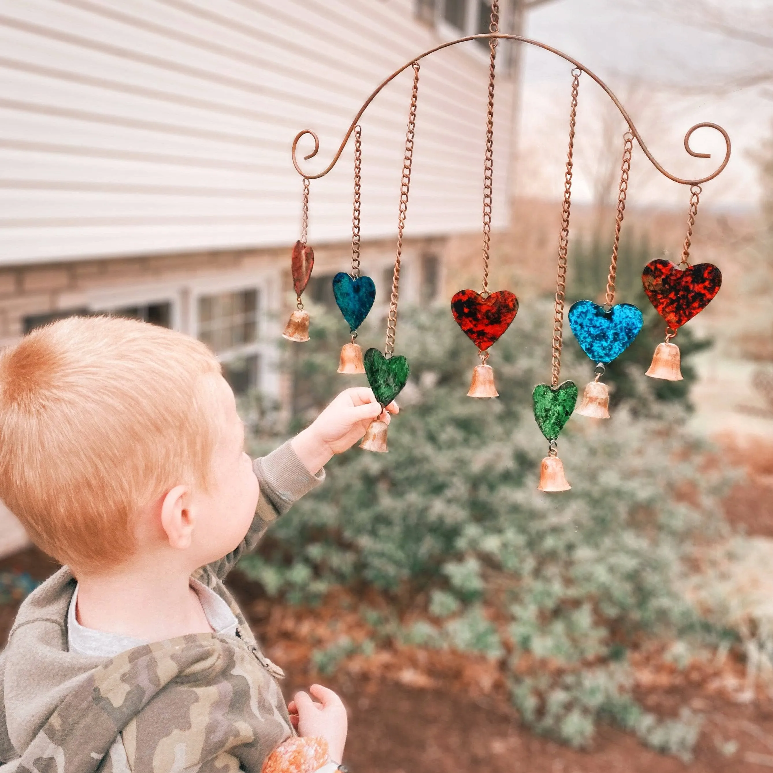 Hearts Multicolor Wind Chime