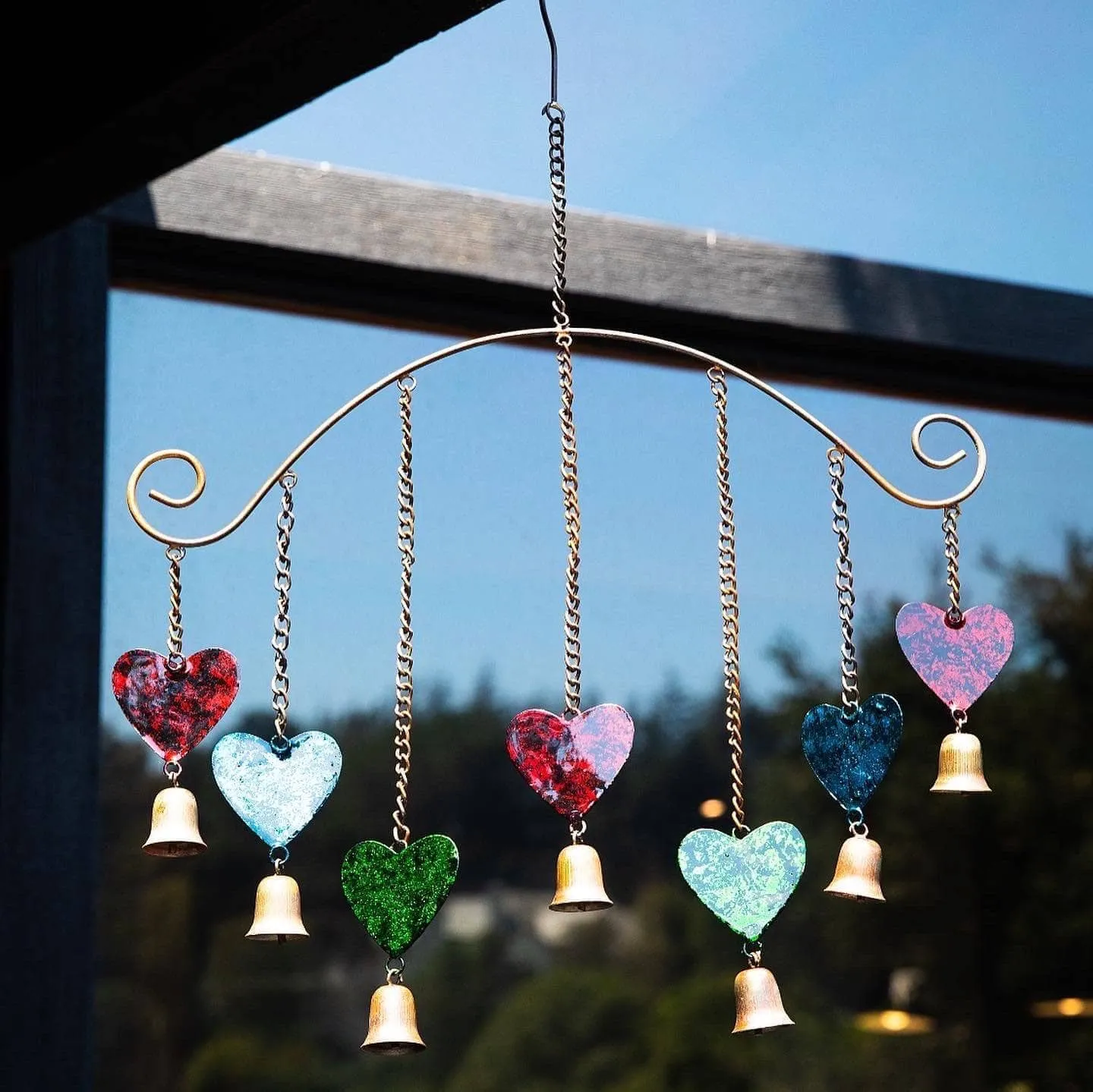 Hearts Multicolor Wind Chime