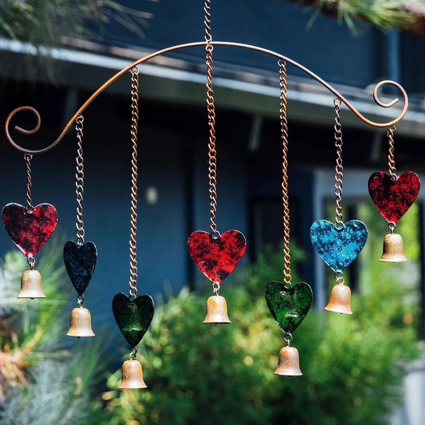 Hearts Multicolor Wind Chime