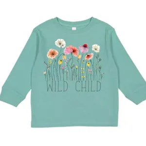 (LONG) Wildflower Front Design Long Sleeve Kids Tee