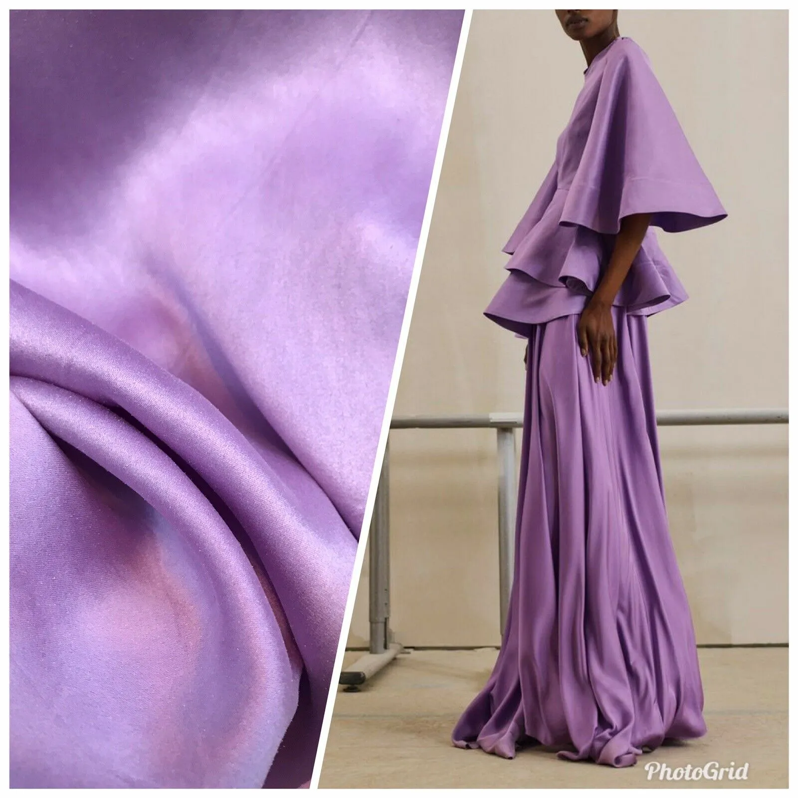 NEW Lavender Lilac Silk Stretch (Sueded) Sandwashed Charmeuse Fabric Sold by yard