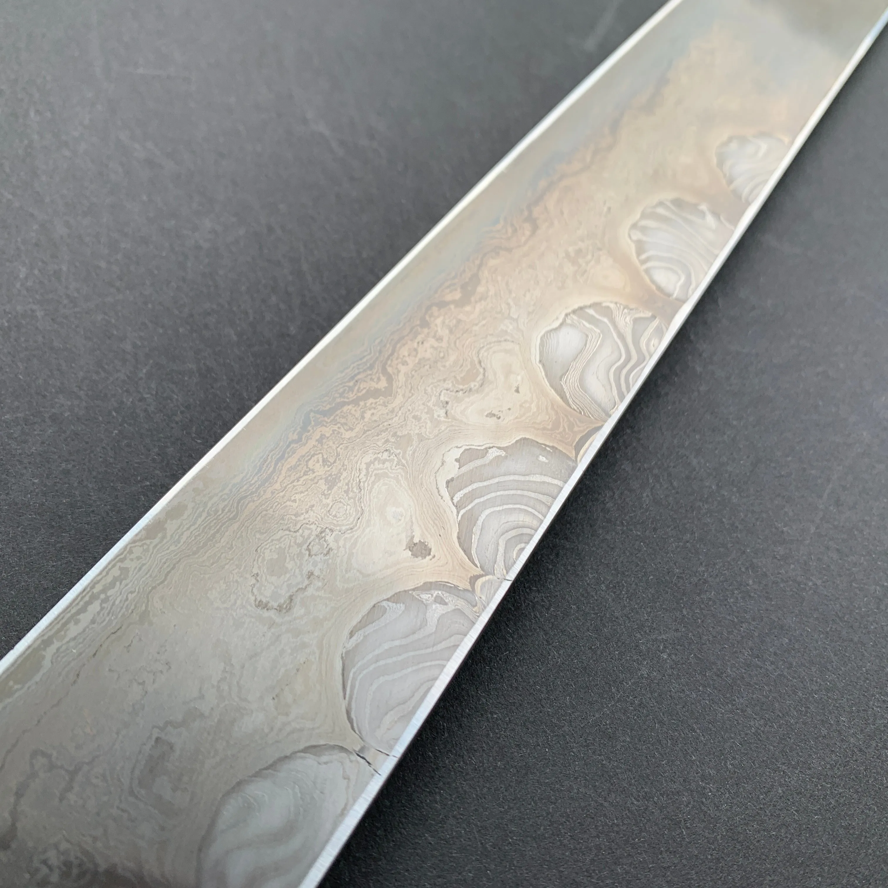 Sakimaru Yanagiba knife, Aogami 2 Carbon Steel, Damascus finish - Nigara