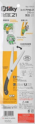 Silky Super Accel 119-21 Professional Series Folding Landscaping Hand Saw Large Teeth 210mm (Pack of 2)