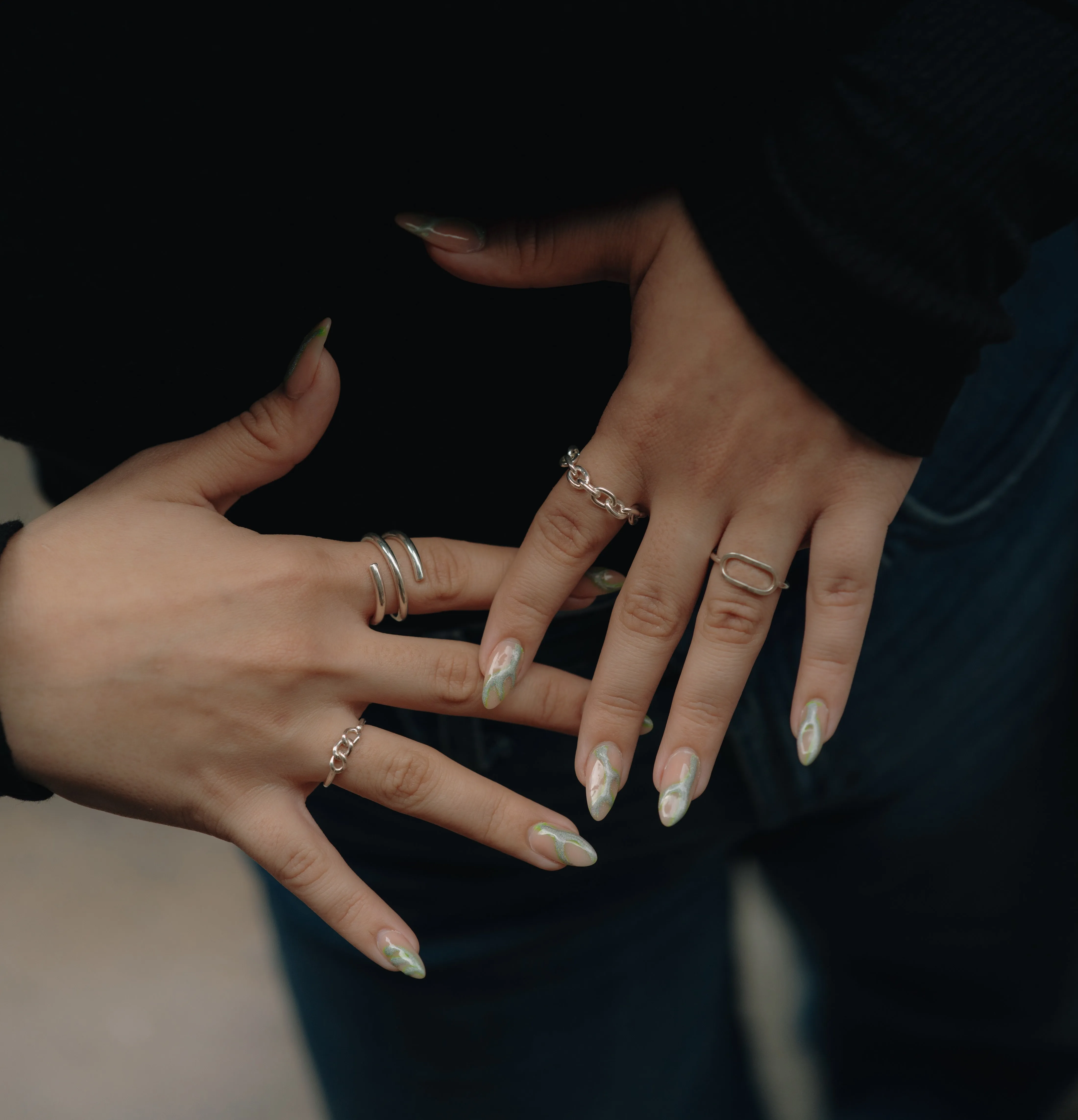 Sterling Silver Chain Link Stacking Ring