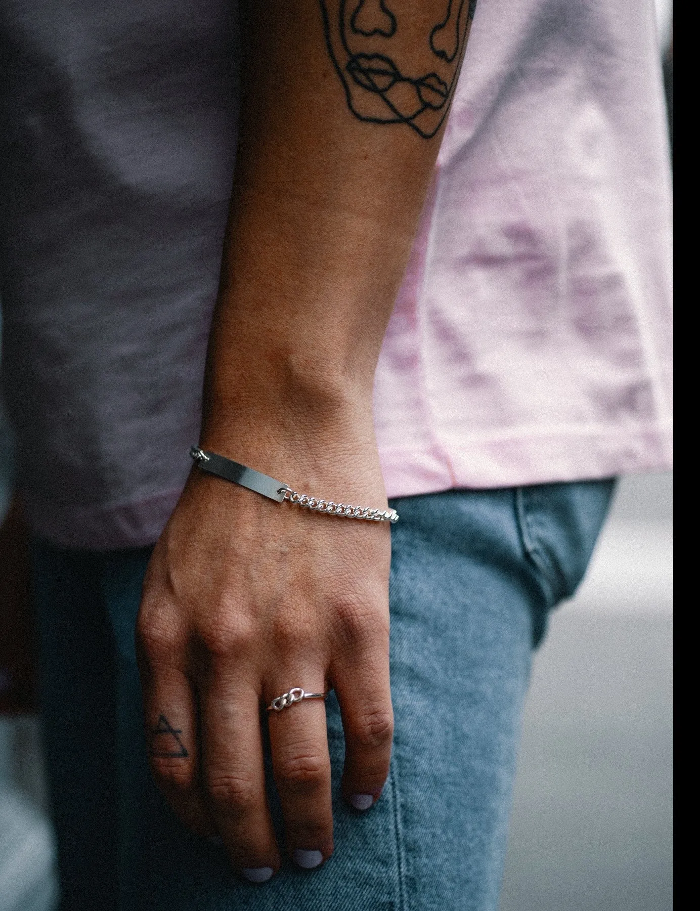 Sterling Silver Chain Link Stacking Ring