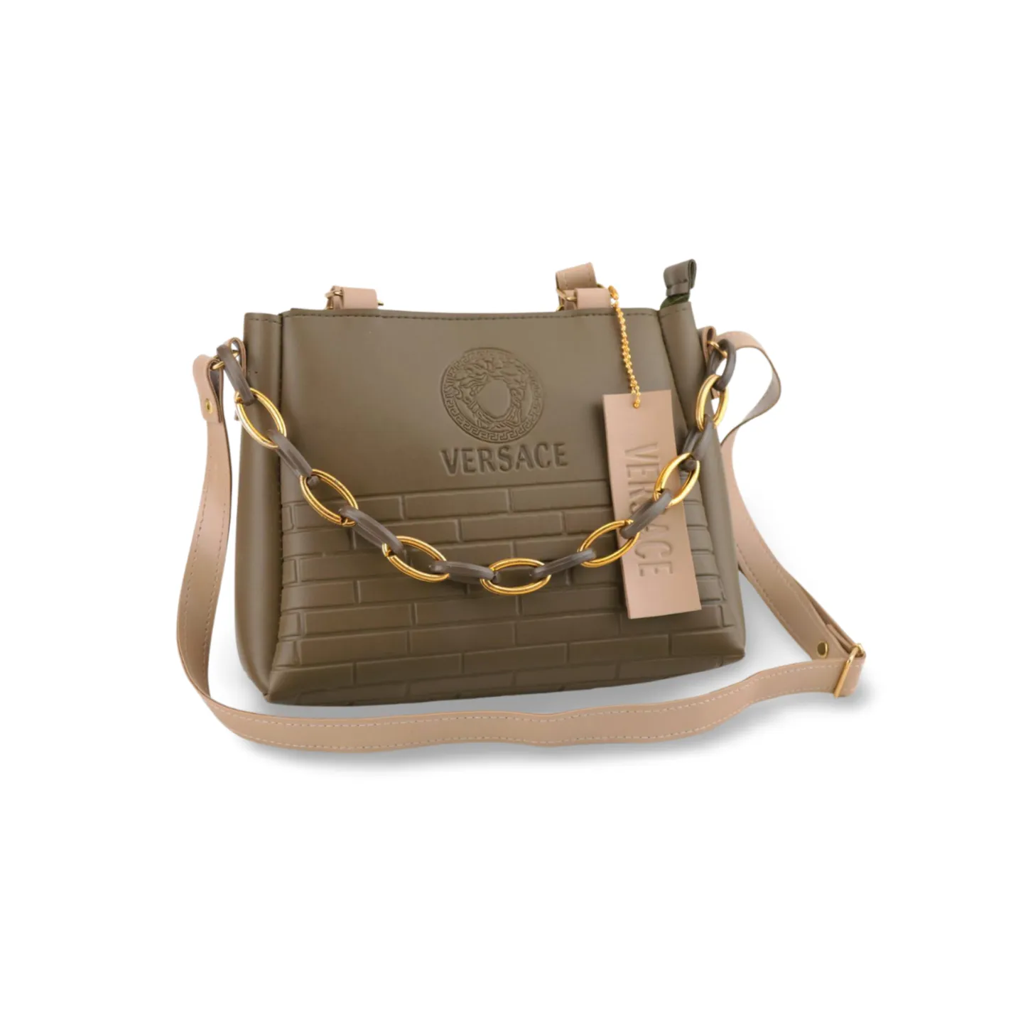 Stylish Small Chain Shoulder Bag with Gold-Tone Chain Strap