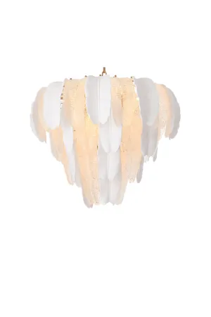 Textured Glass Layered Chandelier | Eichholtz Saint Lucia