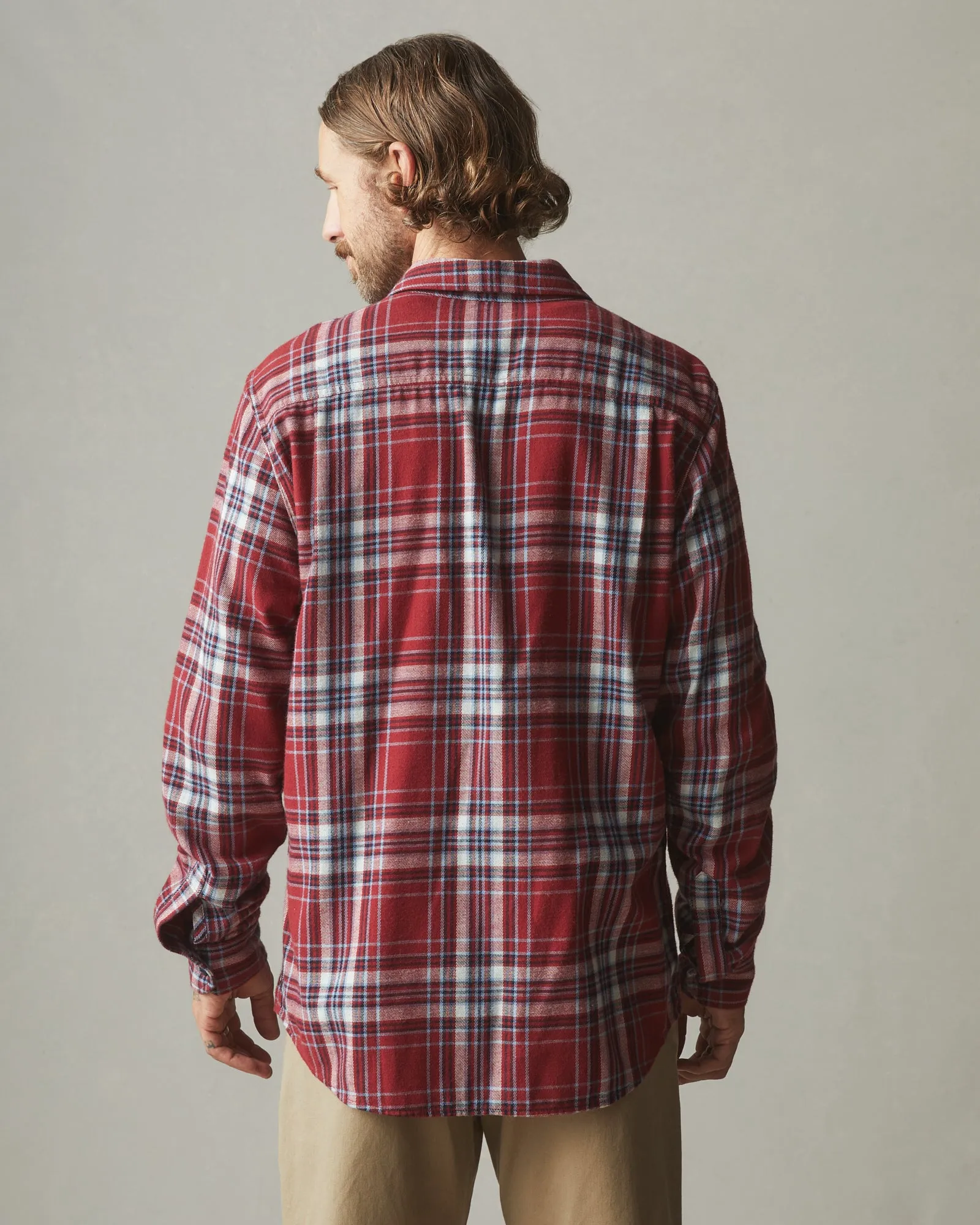 Vintage Flannel - Bonfire Red Plaid